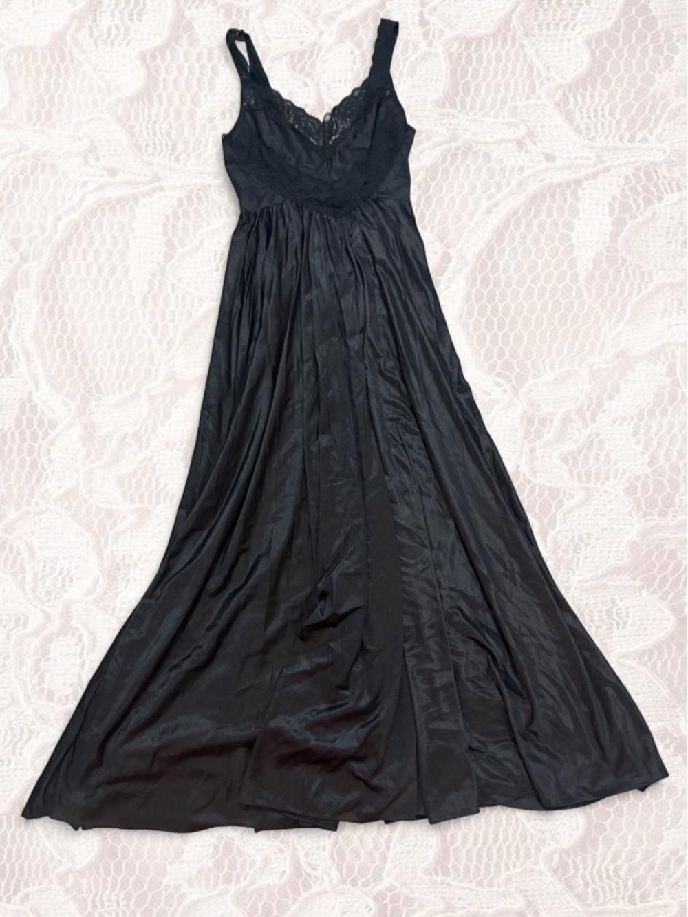 Undercover Black Lace-Trim Maxi Dress